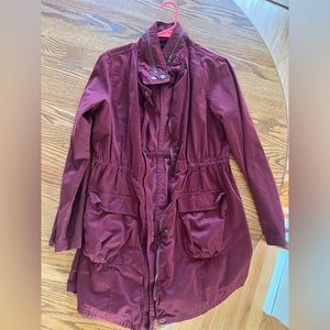 Mossimo Women’s Utility Jacket - Color Maroon and Size Large